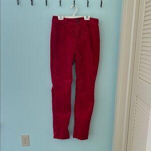 Talbots red velvet jeans size 2